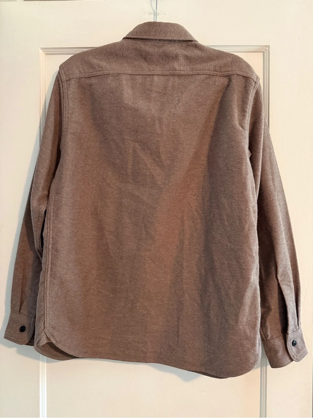 Everlane Men’s Everlane Heavyweight Cotton Overshirt Heathered Brown Medium $138